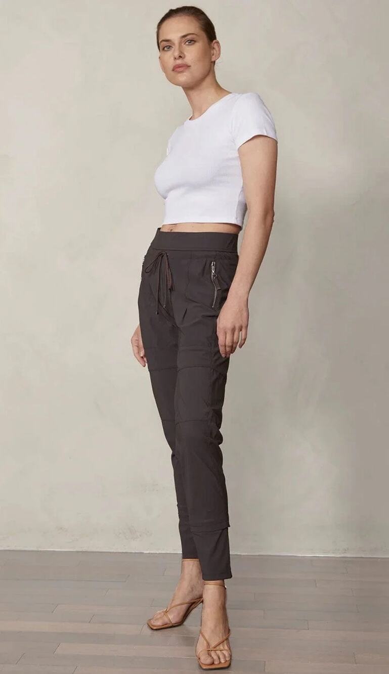 Raffaello Rossi Candy Jogger Travel Pants Dark Brown sz 10